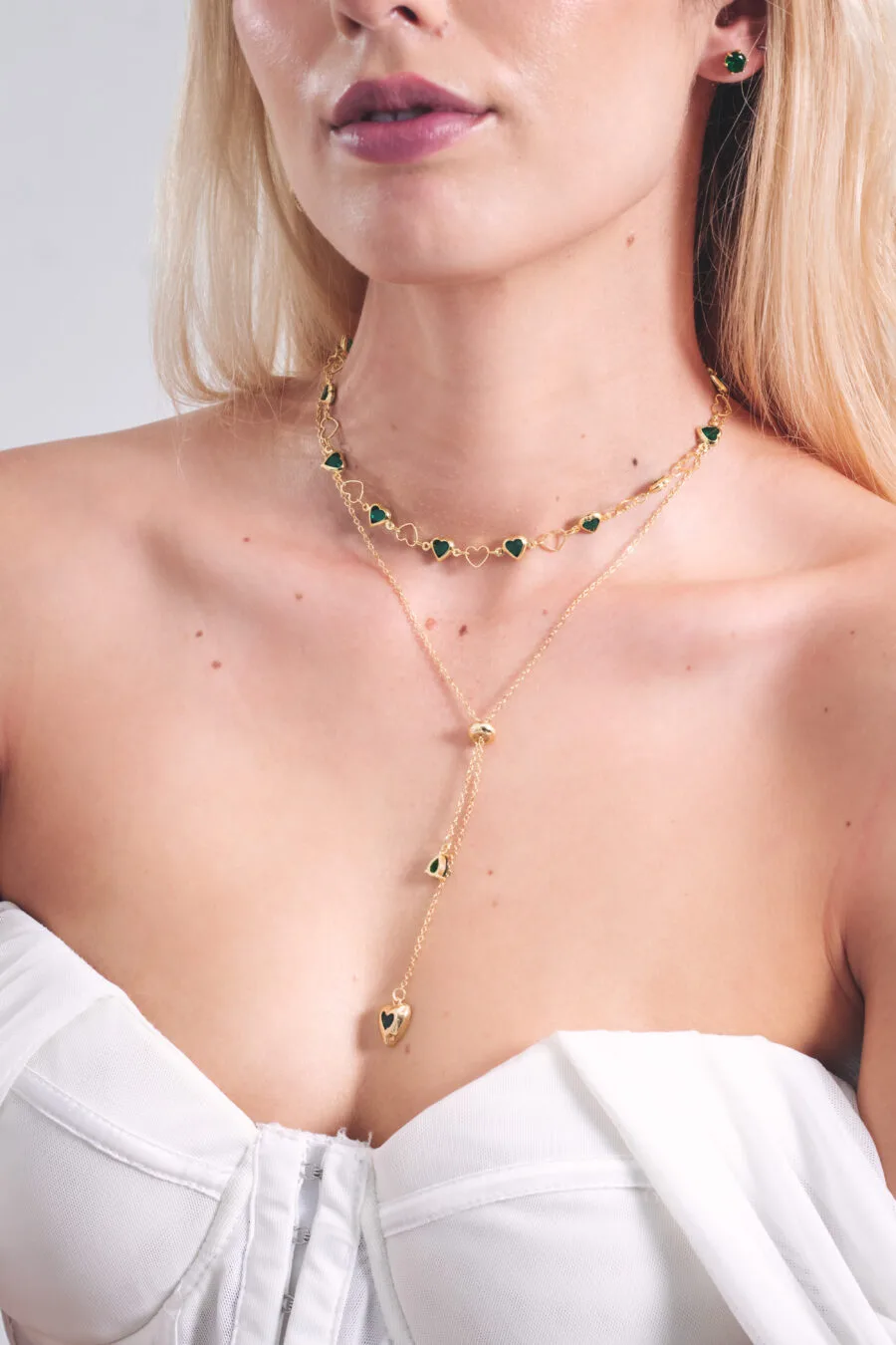 Collar Doble Corazón de Luz