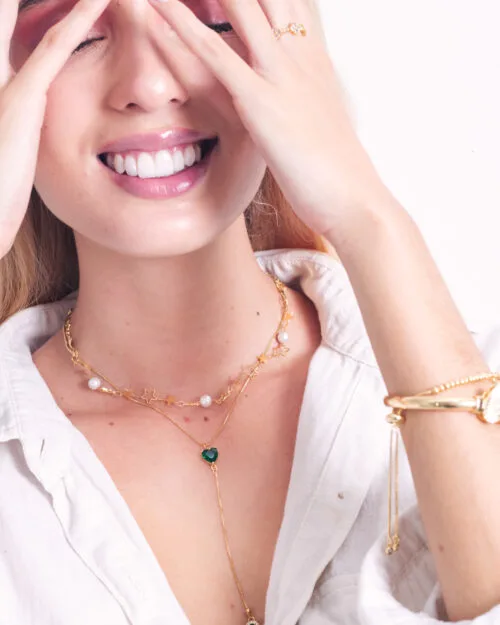 Collar Doble Esmeralda