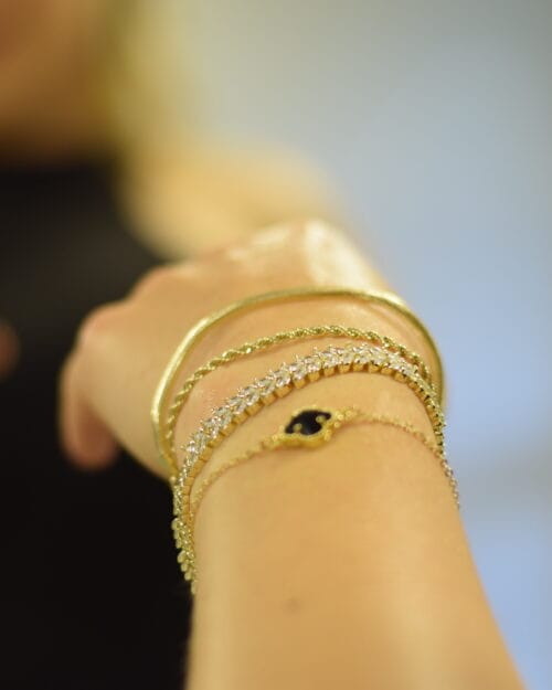 Pulsera trébol glam