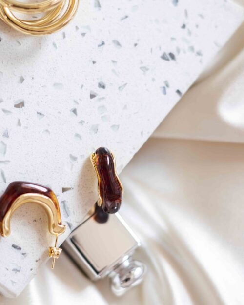 Aretes Lumiére Caramelo