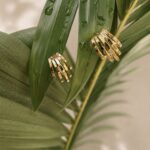 Aretes Palma Dorada