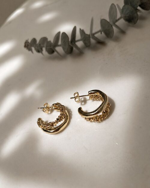 Aretes Nudo Dorado