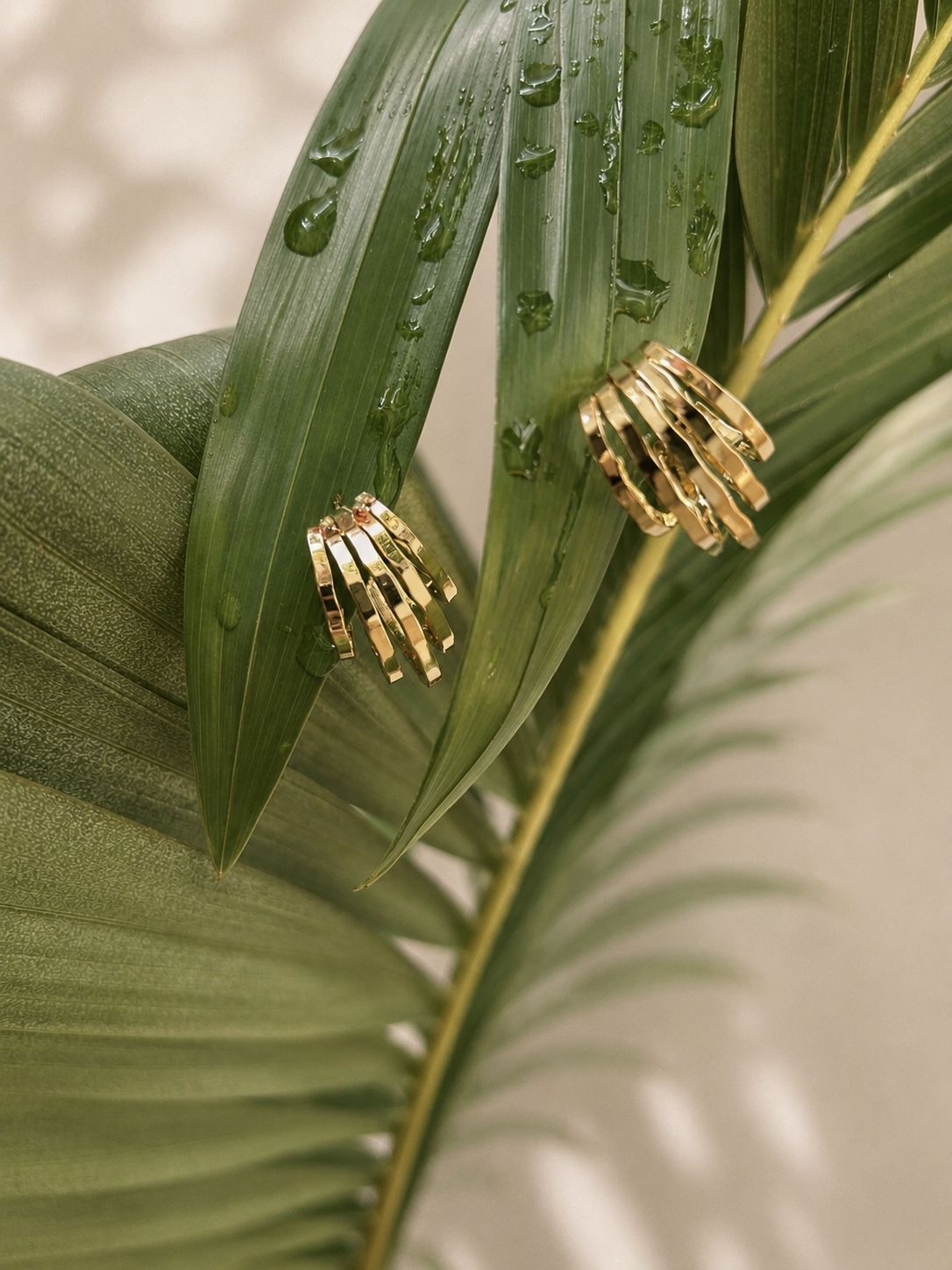 Aretes Palma Dorada